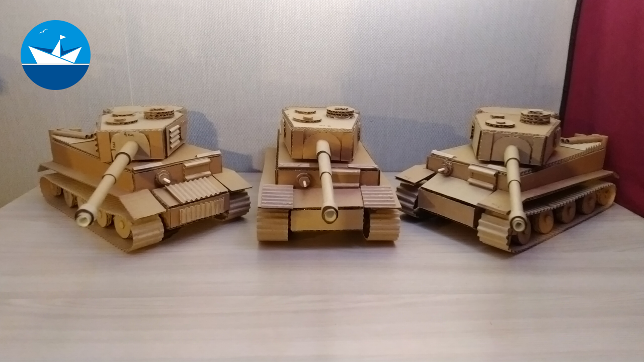 Немецкий тяжёлый танк Тигр (1942г.) из картона. Panzerkampfwagen VI Ausf.H — E/ DIY смотреть онлайн