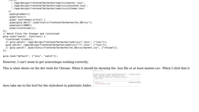 Magento: Keep getting ＜style＞ for css file and not actual file - trying to use Gulp sourcemaps смотреть онлайн