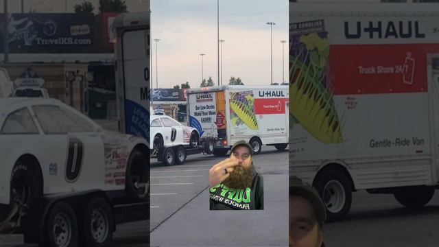 ARCA car arriving at Kansas. #ARCA #nascar #kansas #racetrack #uhaul #mechaniclife #racing