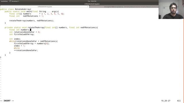 Array Datastructure Java : Rotate an array - solution has time complexity of O (n * d)