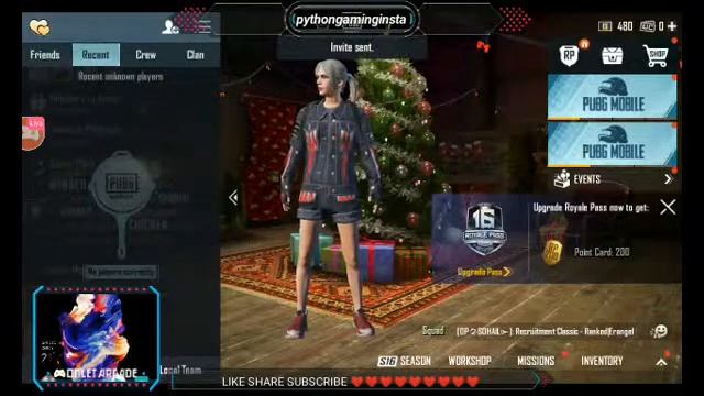 Let's play PUBG MOBLAL AFTER 2 month pubg RUSH GAMEPLAY WITH PYTHON
