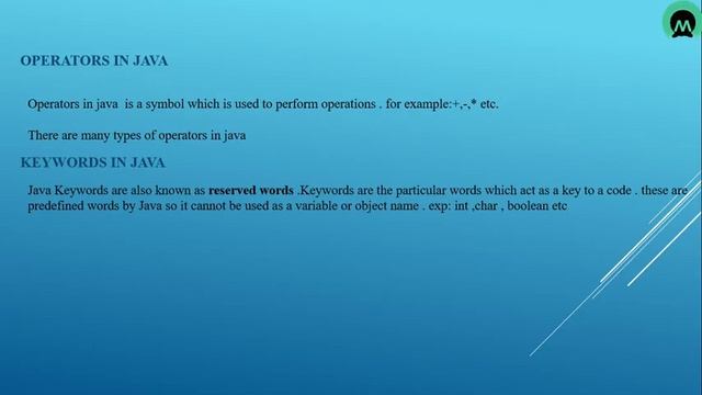 9  Unicode Operators and Keywords in Java