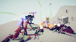 PRESENT ELF Team vs MINECRAFT Team - Totally Accurate Battle Simulator TABS