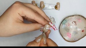 Делаю накладные ногти?? Простые дизайны❤ Идеи к Новому году ?#diy #nails