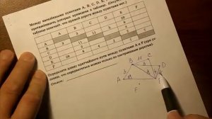 ОГЭ, ЕГЭ, Определить длину пути между пунктами A и  F