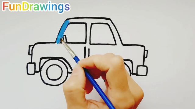 Как нарисовать Машину / Мультик - Раскраска / How to draw a car смотреть онлайн