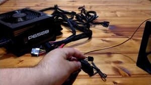 Блок питания GIGABYTE P650B - пробное включение, демонстрация работы