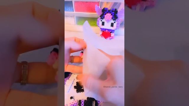 Making of Kuromi Perler Art