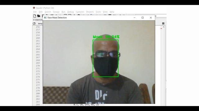 Face Mask Detection on Live Streaming Video using OpenCV, Keras and Tensorflow
