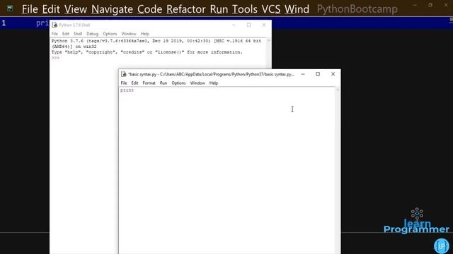 Run a Basic Syntax with Complete Understanding on Print Function।Python Mega Course