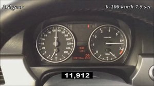 BMW 325i E90 218 Hp automatic 0-200 km/h acceleration/разгон