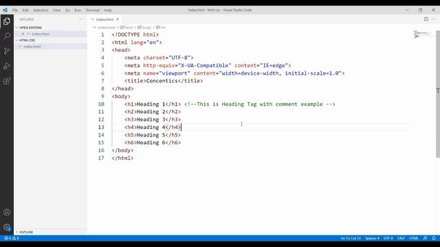HTML Heading, paragraph , line breaks(HTML & CSS tutorial # 7) #htmltags #htmlcode #htmlwithvscode