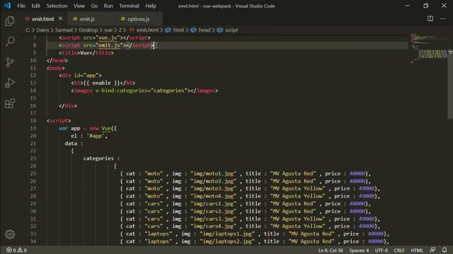 Components Communication In Vue js | Transfer Data Between Components In Vue JS | $.Emit