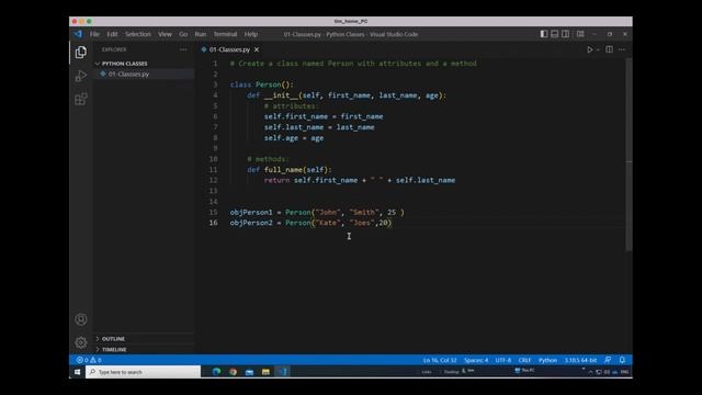 1- Python Classes and Objects for beginners