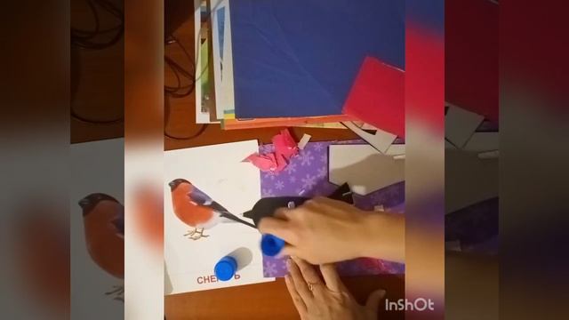 Снегирь . Подделка из бумаги смотреть онлайн