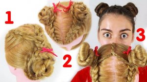 ТОП 3 САМЫЕ ПРОСТЫЕ и КРАСИВЫЕ ПРИЧЕСКИ ИЗ КОС НА КАЖДЫЙ ДЕНЬ   POLI NA PALME