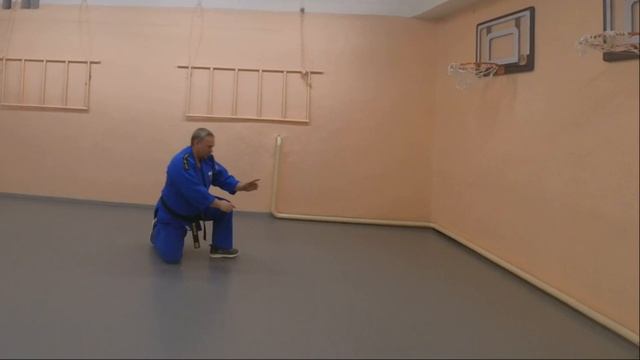 Кувырок вперед, разворот на месте, кувырок назад Мае укеми, Тенкай, Усиро укеми