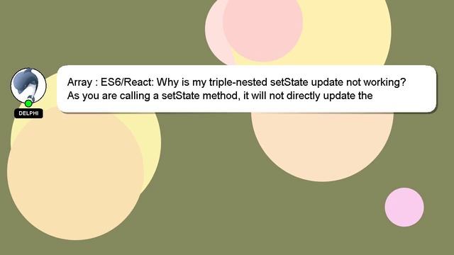 Array : ES6/React: Why is my triple-nested setState update not working? смотреть онлайн