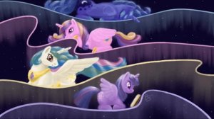MLP Селестия,Луна,Каденс,Искорка