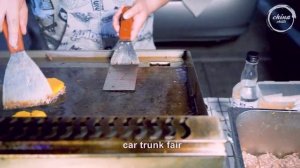 Китайская Уличная еда -Придорожный ларек С Яйцом, Жареным Рисом, Жареными Закусками, Бургер с огненн