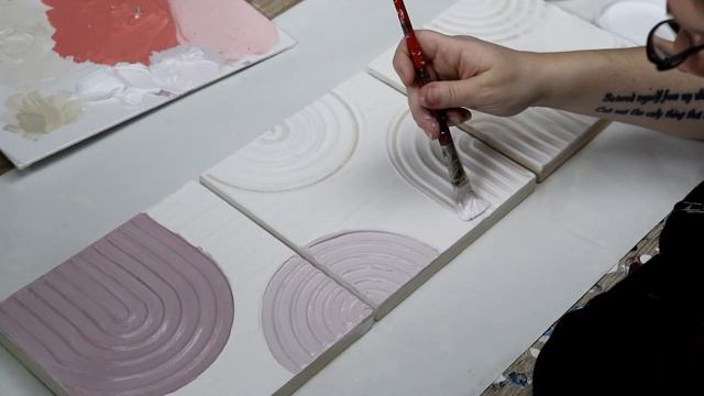 (87) Amazing DIY Textured Wall Art with Gold Leaf / Simple DIY Wall Art with Spackle!