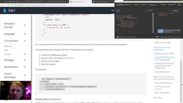 Flutter #28 - Прошёл "dart:html" в туре по библиотекам ядра Dart 2.x