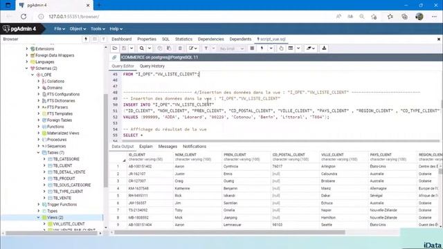 Les vues – SQL (CREATE VIEW Statement via pgAdmin 4) - PostgreSQL #19 смотреть онлайн