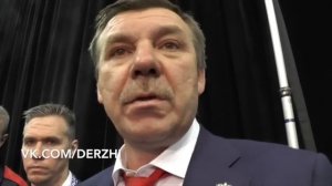 Олег Знарок после матча с командой Швеции