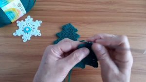 Вязание крючком. Новогодние игрушки. Вяжем ёлочку.#вязание #вязаниекрючком #вязаныеигрушки #игрушка