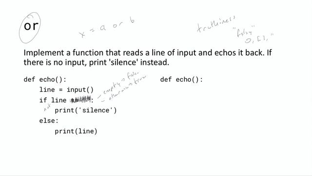 or statement // Python One-Liner Tips & Tricks
