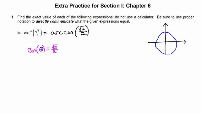 arccos(sqrt(2)/2) смотреть онлайн