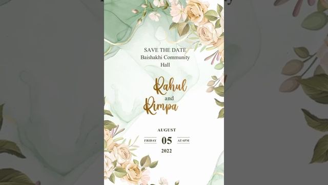 Digital Wedding Invitation | Created by Anshika Creation | Use Photoshop, FilmoraX. Anshika Creatio