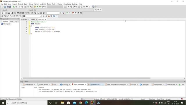 C code to find  ASCII value of the uppercase character using the concept of implicit type conversio