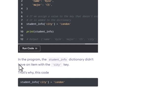 Dictionary in Python