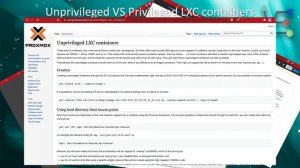 Privileged vs Unprivileged LXC