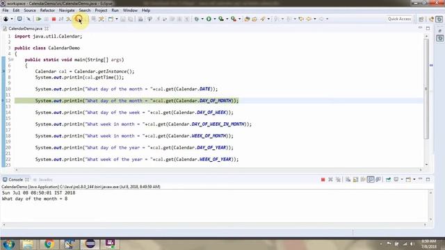 How to get different calendar fields values using get method of Java.util.calendar class? смотреть онлайн