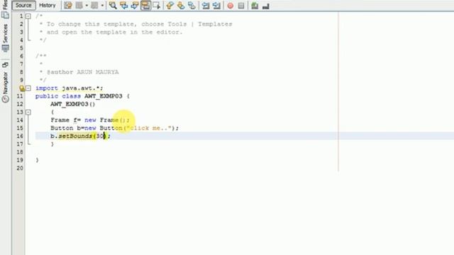 JAVA AWT (Button) code  example program