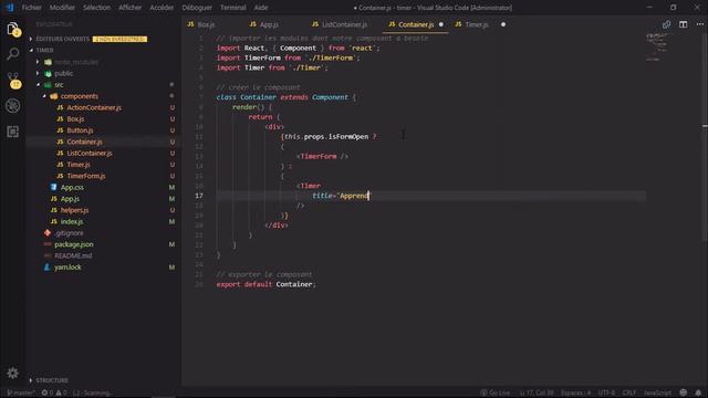 Formation React - Notre composant Timer смотреть онлайн