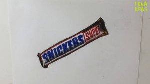 Как нарисовать ОБЪЁМНЫЙ СНИКЕРС за 30 минут! / How to draw VOLUMETRIC SNICKERS for 30 minutes!
