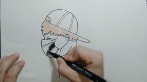 Как нарисовать пацана в кепке и маске