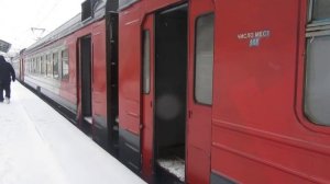 Электропоезд ЭД4М-0211 станция Москва-Сортировочная 4.02.2018
