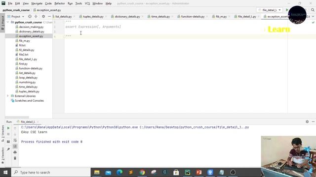 32. Python Bangla Tutorial  |  Python exception handling & assert function