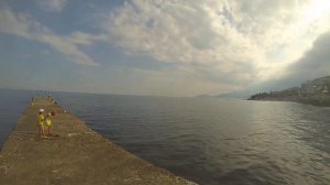 Сатера. Пляж пансионата " Алый парус".