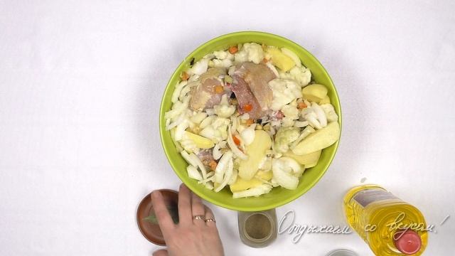 Курица с овощами в духовке в рукаве видео рецепт