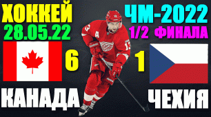 Хоккей: Чемпионат Мира-2022. 28.05.22. 1/2 финала. Канада 6:1 Чехия. Канада в финале!