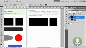 Beginners Web Design Basic Photoshop | 4. Shapes And Custom Shapes