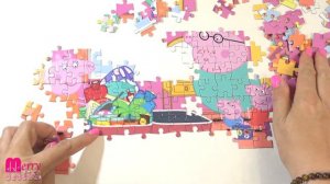 СЕМЬЯ СВИНКИ ПЕППЫ - Собираем большой пазл Peppa Pig | Merry Nika