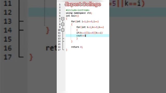 Pattern Programs in C Language | patterns in C | Expert College