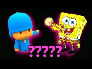 Pocoyo with Spongebob Go Away & Crying Sound Variations in 28 Seconds