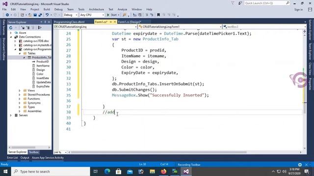 CRUD in C# With SQL Using Linq | Insert Delete Update Search in SQL in C# Linq to SQL Class смотреть онлайн